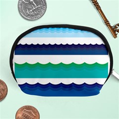 Water Border Water Waves Ocean Sea Accessory Pouches (medium)  by Amaryn4rt