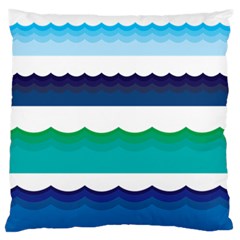 Water Border Water Waves Ocean Sea Standard Flano Cushion Case (one Side) by Amaryn4rt