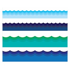 Water Border Water Waves Ocean Sea Double Sided Flano Blanket (small)  by Amaryn4rt