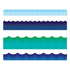 Water Border Water Waves Ocean Sea Double Sided Flano Blanket (large)  by Amaryn4rt