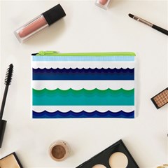 Water Border Water Waves Ocean Sea Cosmetic Bag (xs) by Amaryn4rt