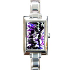 Abstract Canvas Acrylic Digital Design Rectangle Italian Charm Watch