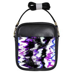 Abstract Canvas Acrylic Digital Design Girls Sling Bags