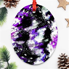 Abstract Canvas Acrylic Digital Design Ornament (oval Filigree) 