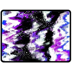 Abstract Canvas Acrylic Digital Design Double Sided Fleece Blanket (large)  by Amaryn4rt