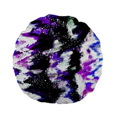 Abstract Canvas Acrylic Digital Design Standard 15  Premium Flano Round Cushions by Amaryn4rt