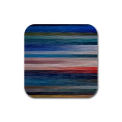 Background Horizontal Lines Rubber Square Coaster (4 Pack) 