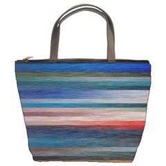 Background Horizontal Lines Bucket Bags by Amaryn4rt