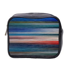 Background Horizontal Lines Mini Toiletries Bag 2-side