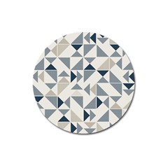 Geometric Triangle Modern Mosaic Magnet 3  (round) by Amaryn4rt