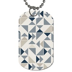 Geometric Triangle Modern Mosaic Dog Tag (one Side) by Amaryn4rt