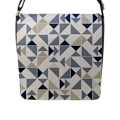 Geometric Triangle Modern Mosaic Flap Messenger Bag (l) 