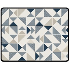 Geometric Triangle Modern Mosaic Double Sided Fleece Blanket (medium) 