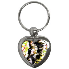 Canvas Acrylic Digital Design Art Key Chains (heart)  by Amaryn4rt