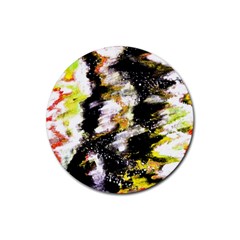 Canvas Acrylic Digital Design Art Rubber Coaster (round) 