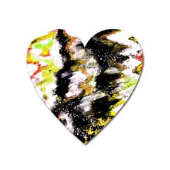 Canvas Acrylic Digital Design Art Heart Magnet by Amaryn4rt