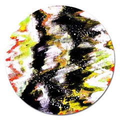 Canvas Acrylic Digital Design Art Magnet 5  (round) by Amaryn4rt