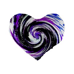 Canvas Acrylic Digital Design Standard 16  Premium Flano Heart Shape Cushions by Amaryn4rt