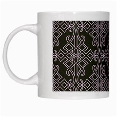 Line Geometry Pattern Geometric White Mugs by Amaryn4rt