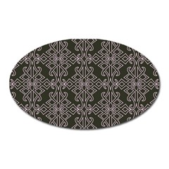 Line Geometry Pattern Geometric Oval Magnet by Amaryn4rt