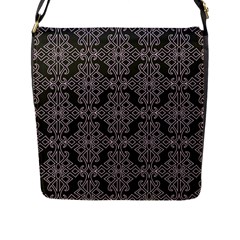 Line Geometry Pattern Geometric Flap Messenger Bag (l) 