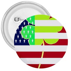 Usa Ireland American Flag Shamrock Irish Funny St Patrick Country Flag  3  Buttons by yoursparklingshop