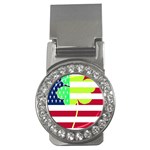 USA Ireland American Flag Shamrock Irish Funny St Patrick Country Flag  Money Clips (CZ)  Front