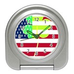 USA Ireland American Flag Shamrock Irish Funny St Patrick Country Flag  Travel Alarm Clocks Front