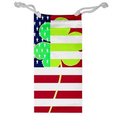 Usa Ireland American Flag Shamrock Irish Funny St Patrick Country Flag  Jewelry Bag by yoursparklingshop