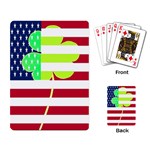 USA Ireland American Flag Shamrock Irish Funny St Patrick Country Flag  Playing Card Back