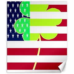 Usa Ireland American Flag Shamrock Irish Funny St Patrick Country Flag  Canvas 8  X 10  by yoursparklingshop