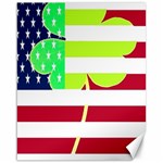 USA Ireland American Flag Shamrock Irish Funny St Patrick Country Flag  Canvas 16  x 20   15.75 x19.29  Canvas - 1