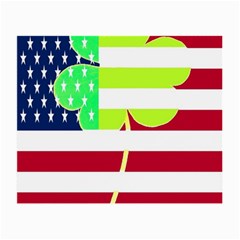 Usa Ireland American Flag Shamrock Irish Funny St Patrick Country Flag  Small Glasses Cloth (2-side) by yoursparklingshop