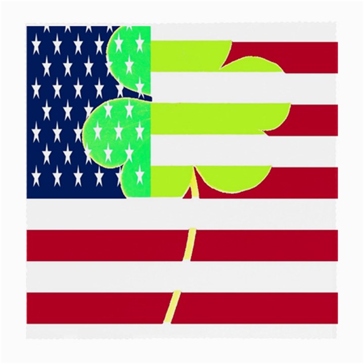 USA Ireland American Flag Shamrock Irish Funny St Patrick Country Flag  Medium Glasses Cloth