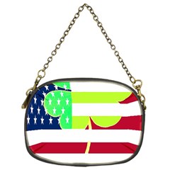 Usa Ireland American Flag Shamrock Irish Funny St Patrick Country Flag  Chain Purses (one Side)  by yoursparklingshop