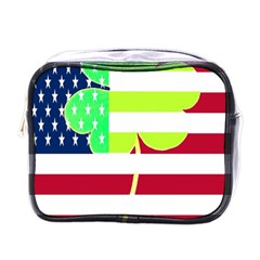 Usa Ireland American Flag Shamrock Irish Funny St Patrick Country Flag  Mini Toiletries Bags by yoursparklingshop