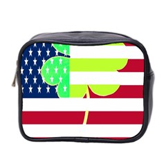 Usa Ireland American Flag Shamrock Irish Funny St Patrick Country Flag  Mini Toiletries Bag 2-side by yoursparklingshop