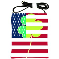 Usa Ireland American Flag Shamrock Irish Funny St Patrick Country Flag  Shoulder Sling Bags by yoursparklingshop