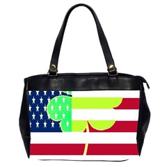 Usa Ireland American Flag Shamrock Irish Funny St Patrick Country Flag  Office Handbags (2 Sides)  by yoursparklingshop