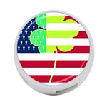 USA Ireland American Flag Shamrock Irish Funny St Patrick Country Flag  4-Port USB Hub (Two Sides)  Front