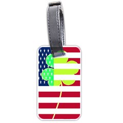 Usa Ireland American Flag Shamrock Irish Funny St Patrick Country Flag  Luggage Tags (one Side)  by yoursparklingshop