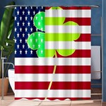 USA Ireland American Flag Shamrock Irish Funny St Patrick Country Flag  Shower Curtain 60  x 72  (Medium)  60 x72  Curtain