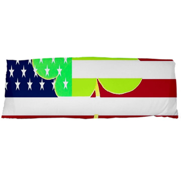 USA Ireland American Flag Shamrock Irish Funny St Patrick Country Flag  Body Pillow Case Dakimakura (Two Sides)