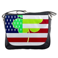 Usa Ireland American Flag Shamrock Irish Funny St Patrick Country Flag  Messenger Bags by yoursparklingshop