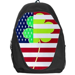 Usa Ireland American Flag Shamrock Irish Funny St Patrick Country Flag  Backpack Bag by yoursparklingshop