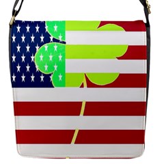 Usa Ireland American Flag Shamrock Irish Funny St Patrick Country Flag  Flap Messenger Bag (s) by yoursparklingshop