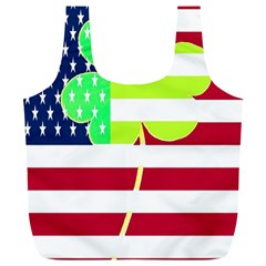 Usa Ireland American Flag Shamrock Irish Funny St Patrick Country Flag  Full Print Recycle Bags (l)  by yoursparklingshop