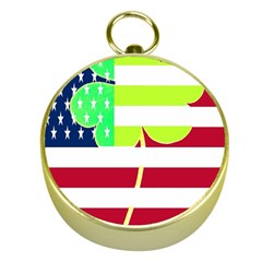 Usa Ireland American Flag Shamrock Irish Funny St Patrick Country Flag  Gold Compasses by yoursparklingshop