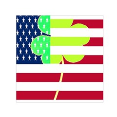 Usa Ireland American Flag Shamrock Irish Funny St Patrick Country Flag  Small Satin Scarf (square) by yoursparklingshop