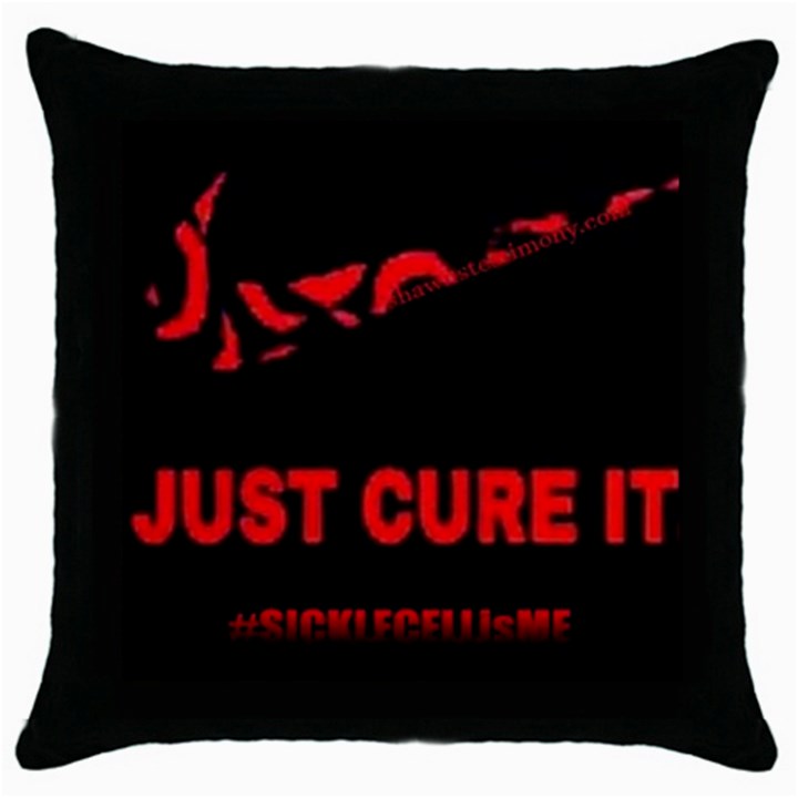 #justcureit 1481928493581 2016 07 8  13 18 34 Throw Pillow Case (Black)